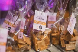 Artisan sea salt caramel fudge packaged for sale at the Twilight Market in Derryvolgie Hall